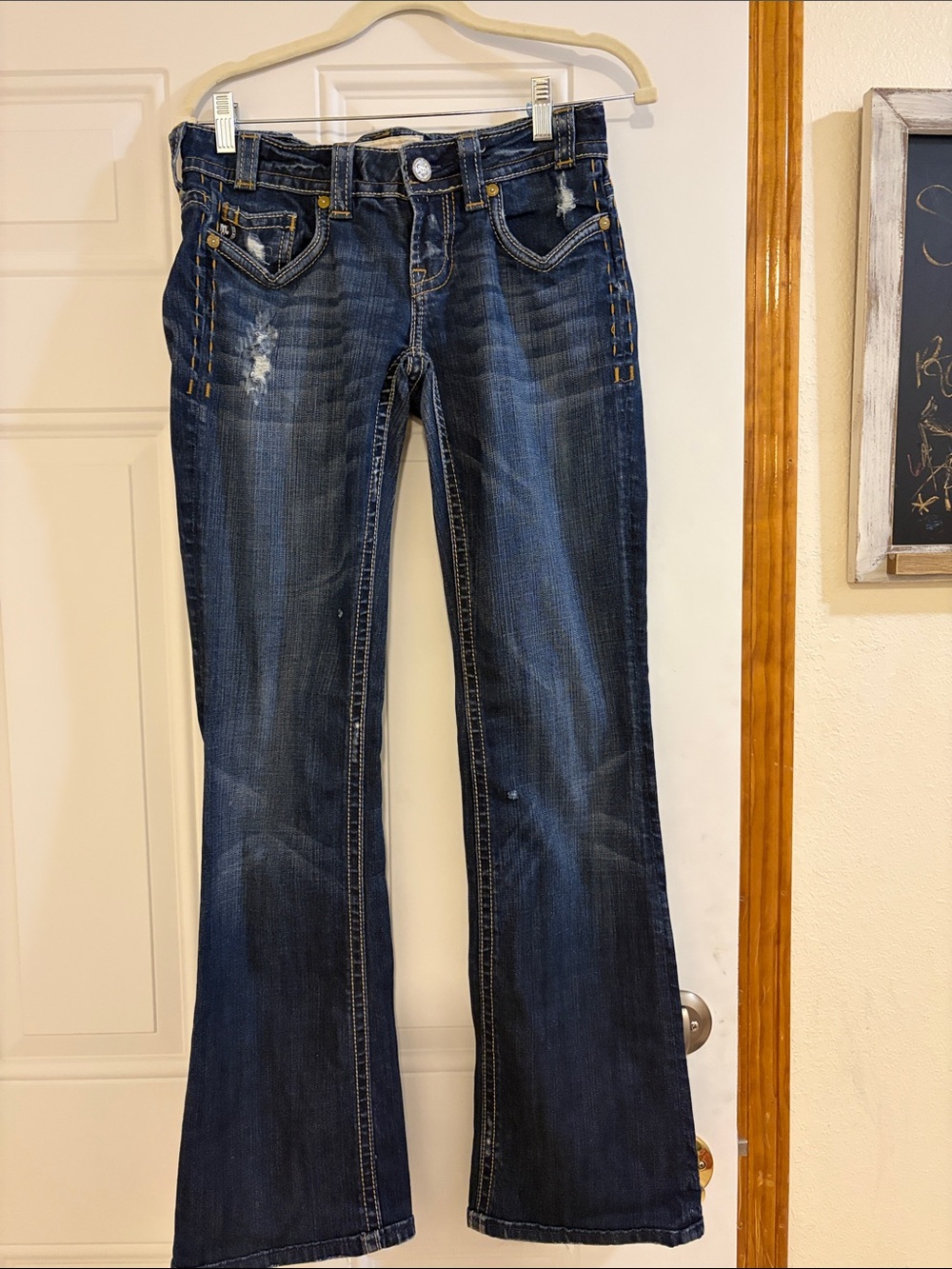 Women’s Flare Jeans in Dark Blue Denim